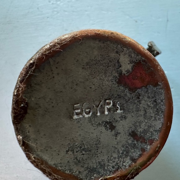 Antique Hand Hammered Fluted Tinned Copper Egyptian Bowl & Pitcher Decor Egypt - Picture 5 of 9